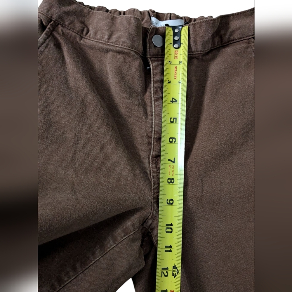 OAK + FORT Wide Leg Brown Jeans - medium 98% cotton - Picture 10 of 11